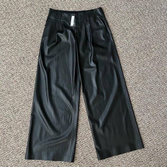 NWT Alice + Olivia Anders Vegan Leather Pants - Picture 1 of 5